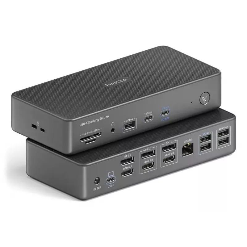 Docking Station PureLink VL-D230DL USB 3.2 Gen 2 Type-C Grey Wired