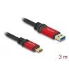 USB Cable DeLOCK 80619 Type-A to Type-C 10 Gbps 3m Red Metal