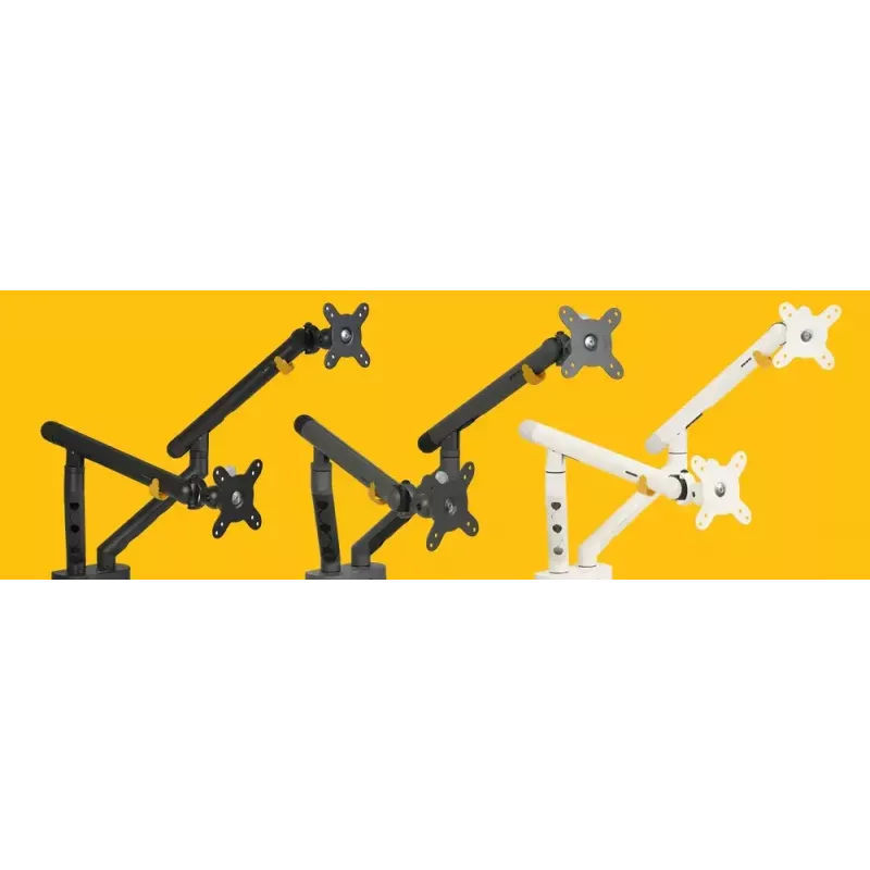 Desk BakkerElkhuizen BE Flexible Dual 88.9 cm White Clamp Mount 20 kg