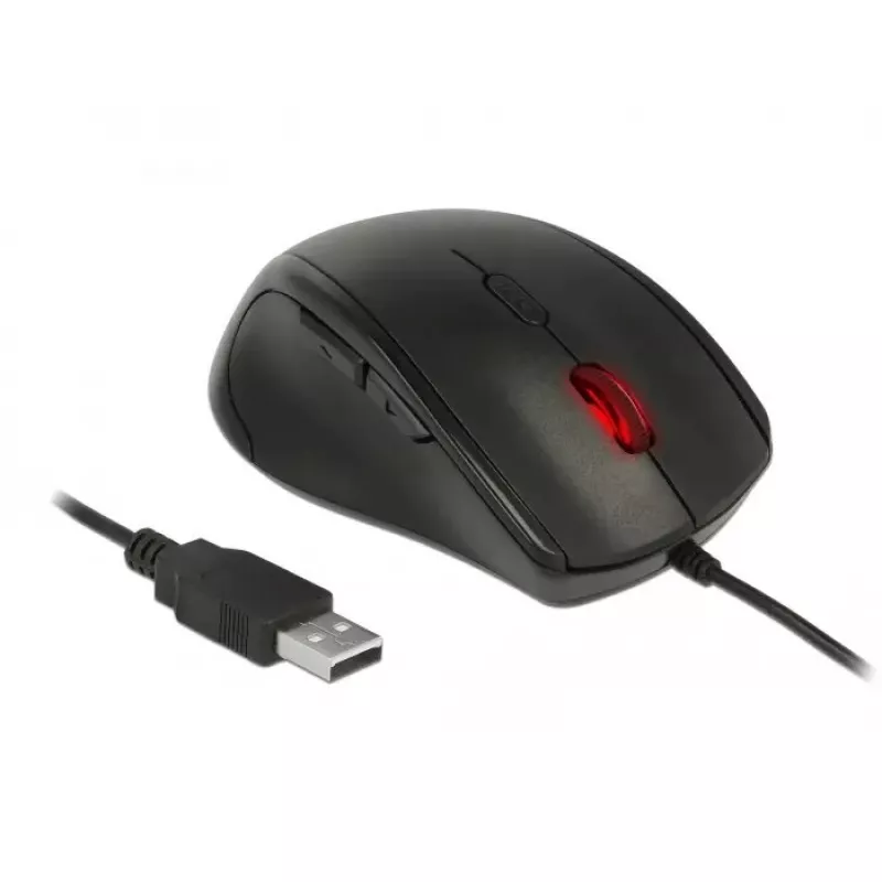 Mouse MITEL DeLOCK 12548 Left-hand USB Type-A Optical 2400 DPI 5-button Black