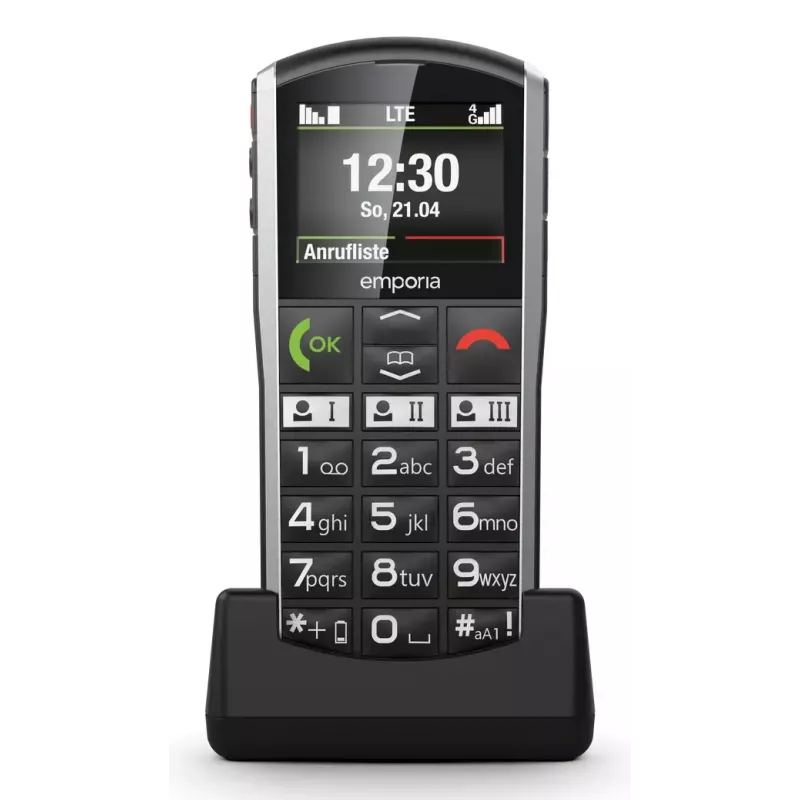 Smartphone Emporia SIMPLICITY-LTE 5.08 cm (2 inch) 1200 mAh Black, Silver