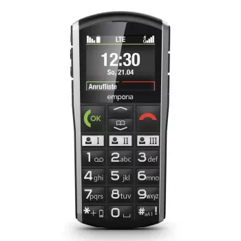 Smartphone Emporia SIMPLICITY-LTE 5.08 cm (2 inch) 1200 mAh Black, Silver