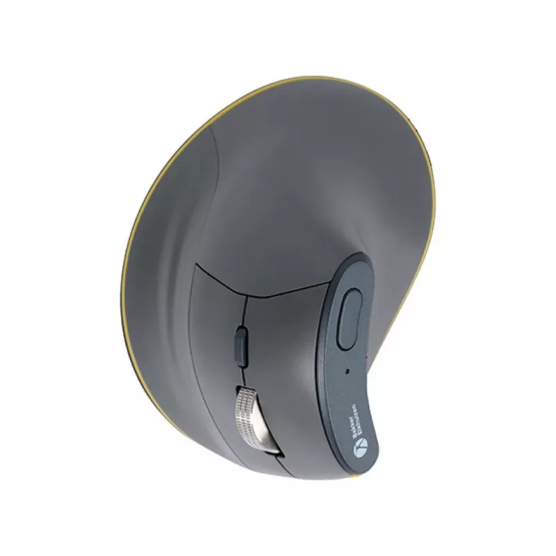 BakkerElkhuizen FastForward mouse, Right-hand, Vertical design, Optical, RF Wireless + Bluetooth + USB Type-C, 500 DPI, Grey
