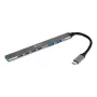 USB-C Hub 7-in-1 BakkerElkhuizen BNECHUB3A4C — 7 ports (USB 3.2 Gen1 A, USB 3.2 Gen1 C, USB 2.0), aluminium housing, grey/black