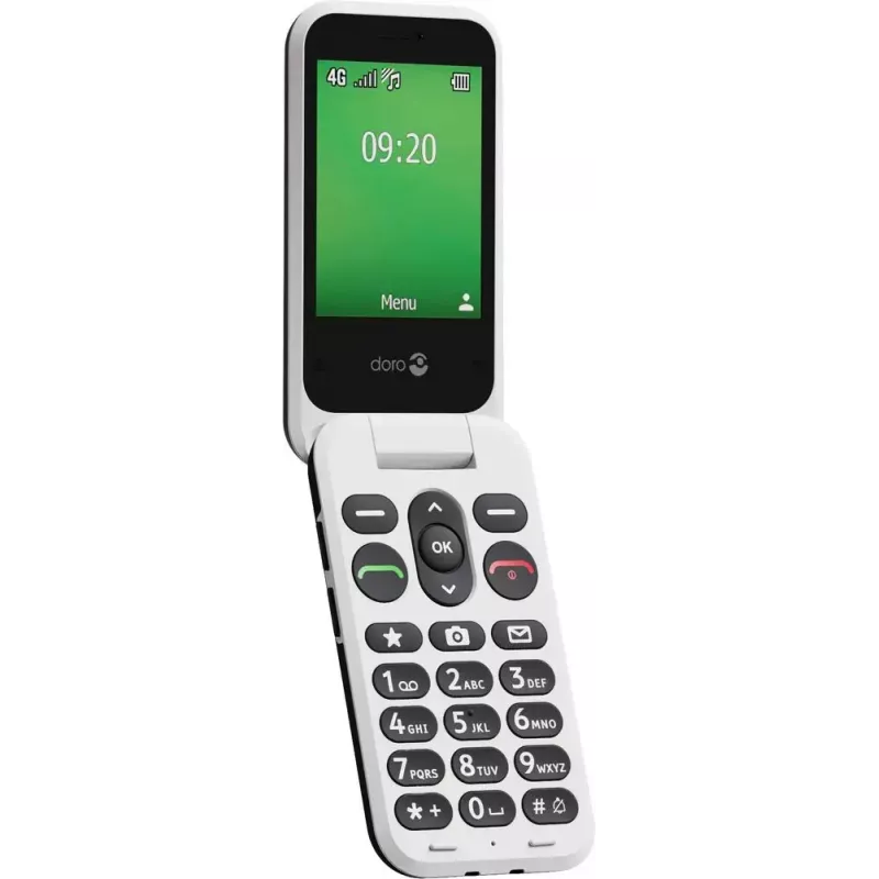 Feature phone Doro Leva E22 2.8 inch 0.3 MP Black White