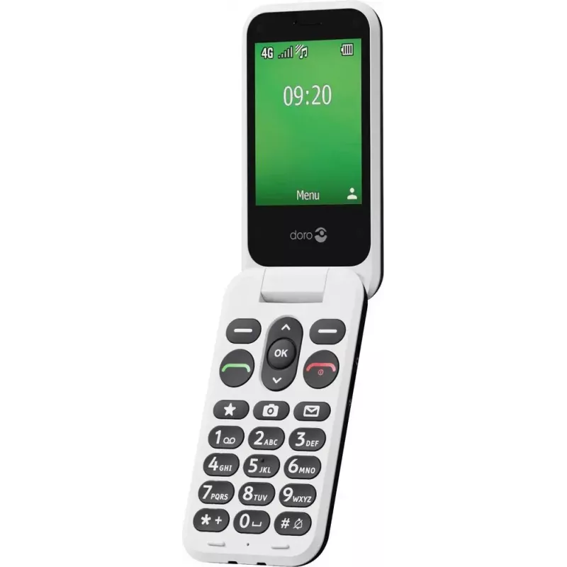 Feature phone Doro Leva E22 2.8 inch 0.3 MP Black White