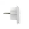 Travel adapter plug SKROSS World to Europe — universal input to European socket, white, 64×58×47 mm