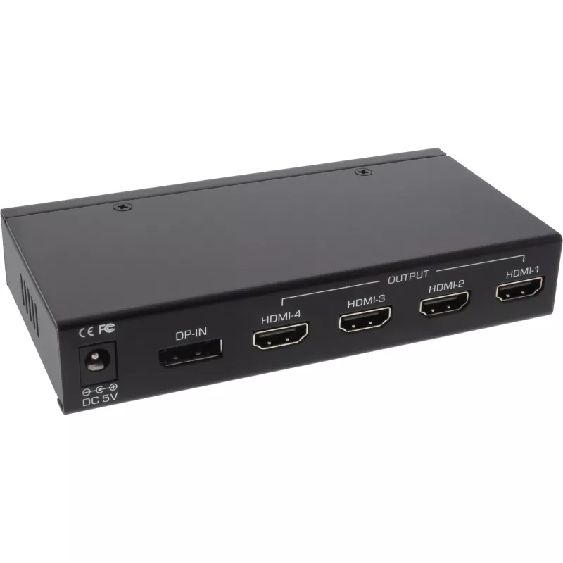 InLine DisplayPort to HDMI 2x2 Video Wall Splitter 1 IN 4 OUT 4K UltraHD