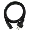 InLine power cable, CEE 7/7 straight / 3pin IEC C13 male, black, 5m