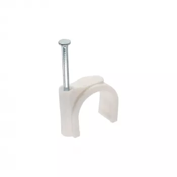 Round Cable Clamp InLine 44020B 8mm White 100 pcs