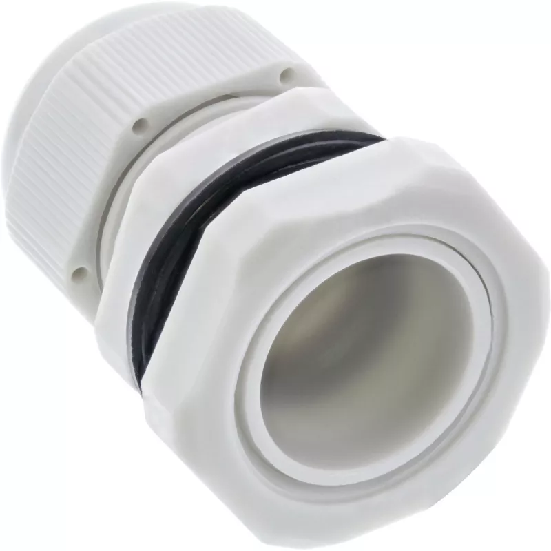 Cable gland InLine 6–12 mm nylon IP68 grey, pack of 10, external diameter 12 mm