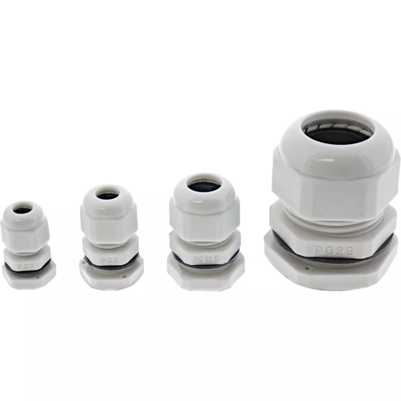 Cable gland InLine 6–12 mm nylon IP68 grey, pack of 10, external diameter 12 mm