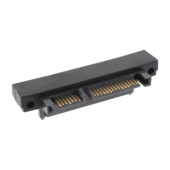 InLine SATA adaptor, M/F, 22pin (15+7) downward angled