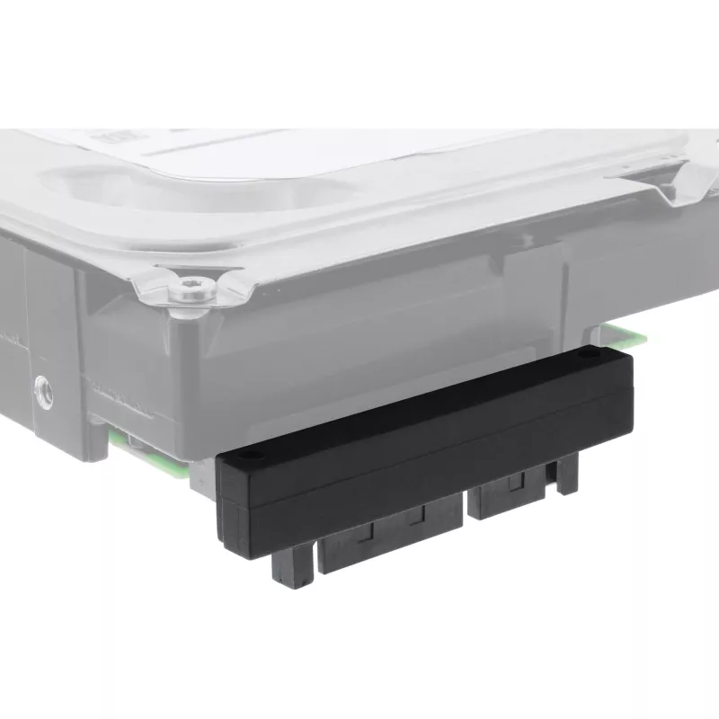 InLine SATA adaptor, M/F, 22pin (15+7) downward angled