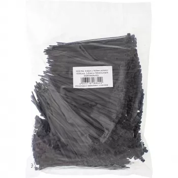 Cable Ties InLine 140 mm length 3.6 mm width Nylon black, pack of 1000