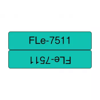 Brother FLE-7511 label-making tape Black on green