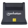 Manhattan USB-A Smart/SIM Card Reader, 480 Mbps (USB 2.0), Desktop Standing, Friction Type compatible, Hi-Speed USB, Cable 86cm, Black, Three Year Warranty