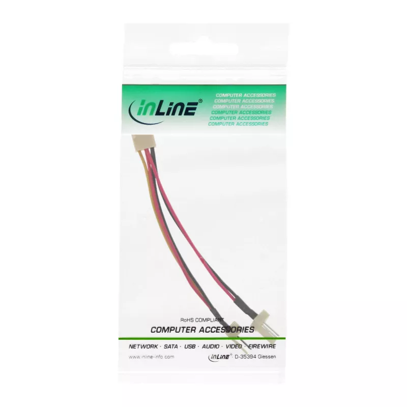 InLine Fan Adapter 3pin female / 2x 3pin male approx. 0.10m