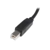 StarTech.com 0.5m USB 2.0 A to B Cable - M/M, 0.5 m, USB A, USB B, USB 2.0, Male/Male, Black