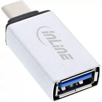 InLine USB 3.2 Gen.2 Adapter, USB-C male to USB-A female, silver