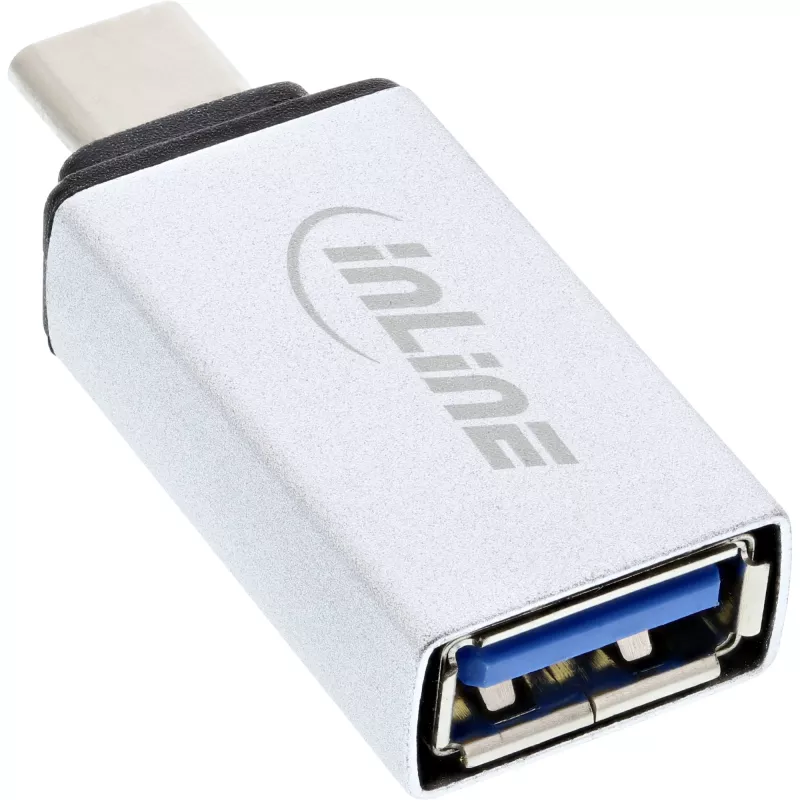 InLine USB 3.2 Gen.2 Adapter, USB-C male to USB-A female, silver