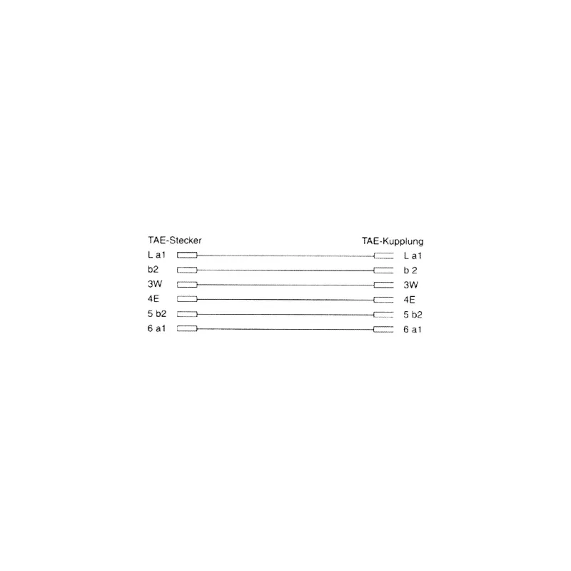 InLine TAE-N Telephone Extension Cable TAE-N male / female 10m