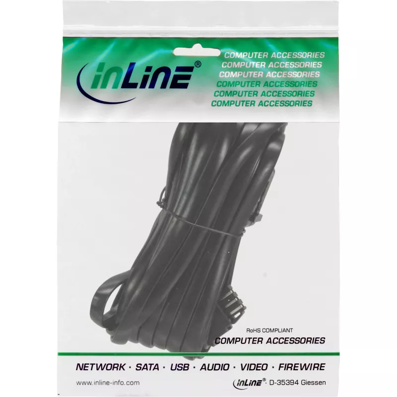 InLine TAE-N Telephone Extension Cable TAE-N male / female 10m
