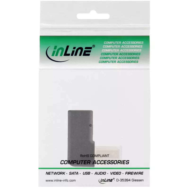 InLine DisplayPort Adaptor, DisplayPort male / female upward angled