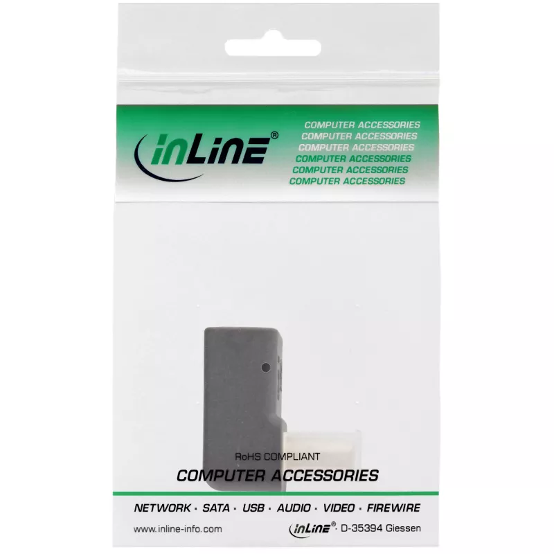 InLine DisplayPort Adaptor, DisplayPort male / female downward angled