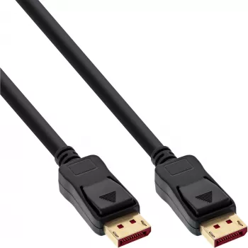 Active DisplayPort 1.4 Cable InLine 17207P 8K4K Black Gold 7.5m