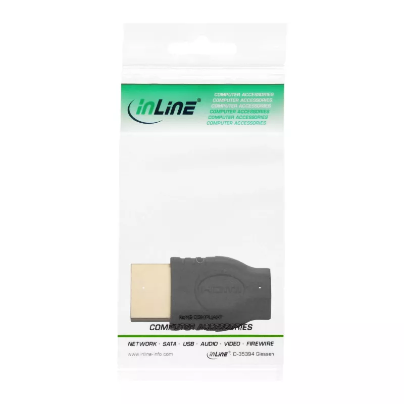 InLine HDMI Adapter HDMI A male / HDMI D female gold plated 17690A