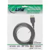 InLine USB 2.0 Flat Cable USB Type A male / Mini-B male 5pin black/gold 2m