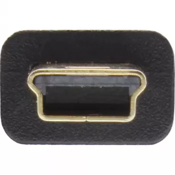 InLine USB 2.0 Flat Cable USB Type A male / Mini-B male 5pin black/gold 5m