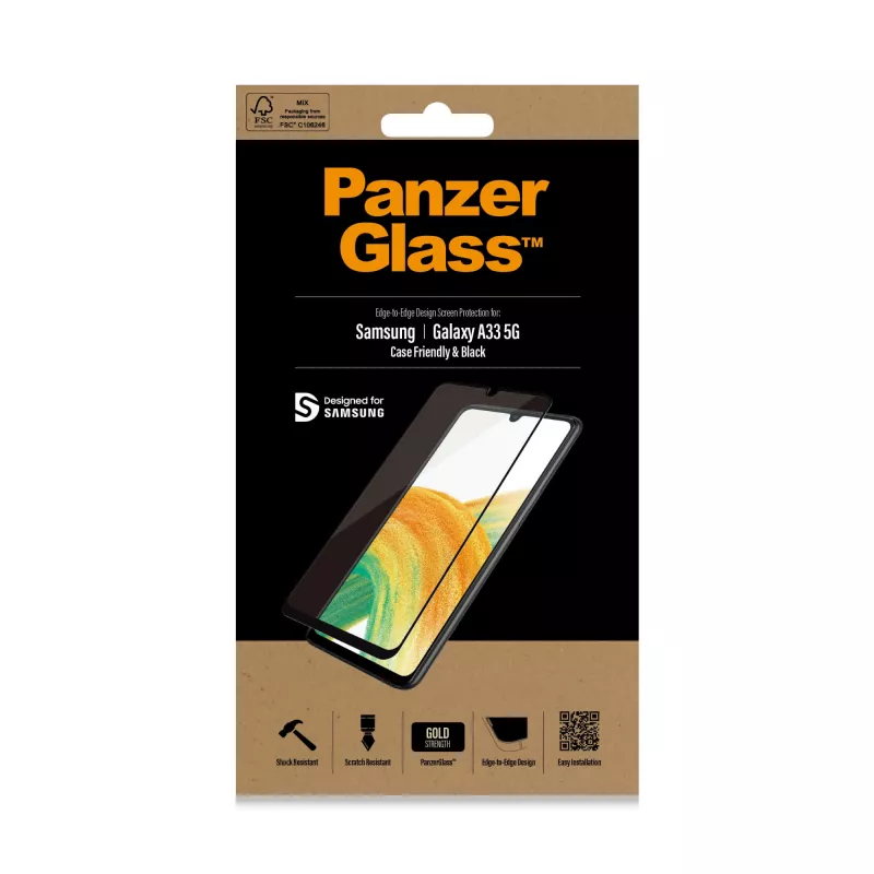 Screen Protector Glass PanzerGlass Samsung Galaxy A33 5G Scratch Shock Resistant
