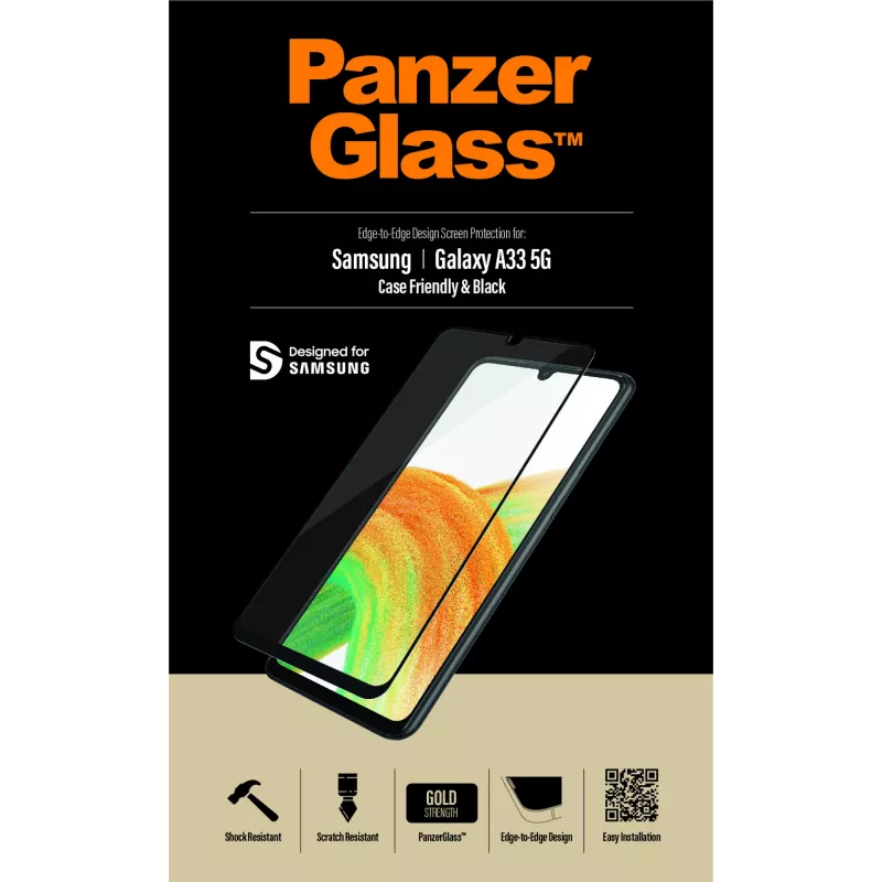 Screen Protector Glass PanzerGlass Samsung Galaxy A33 5G Scratch Shock Resistant