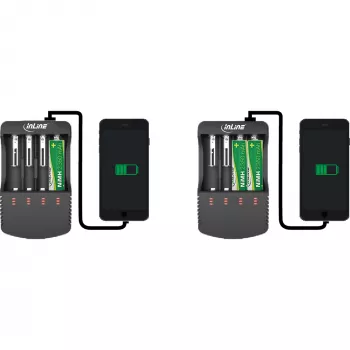 InLine Charger for Lithium and NiCd+NiMH batteries, 1 pc