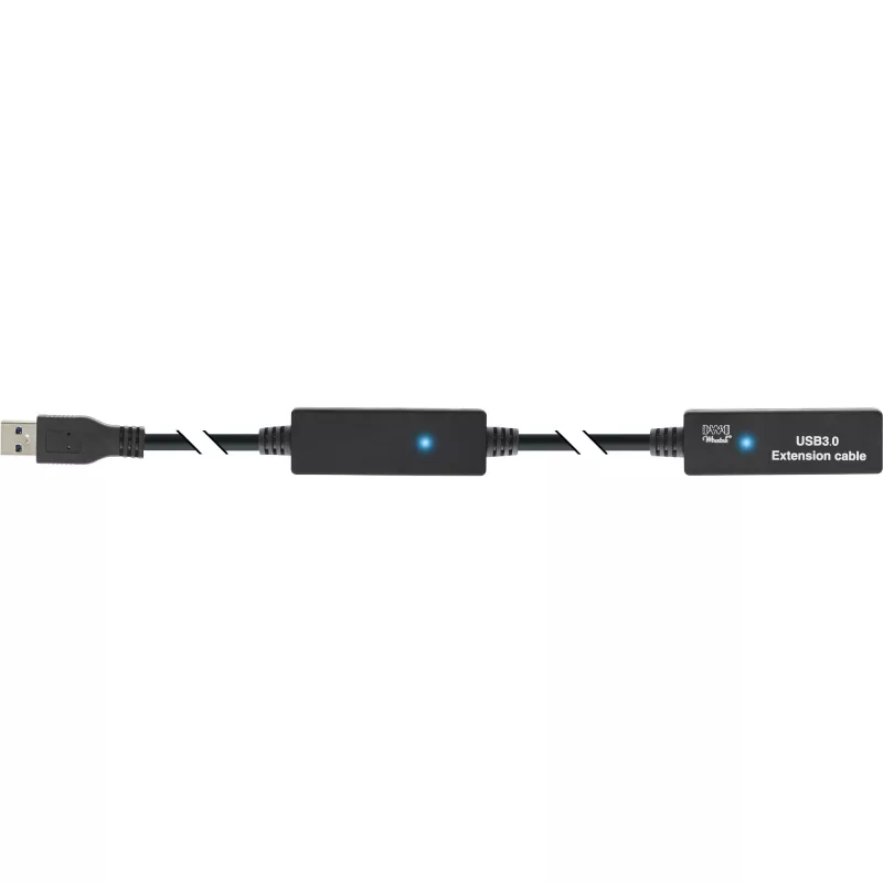 InLine USB3.2 Gen.1 Active Repeater Cable Type A male / female, black, 10m