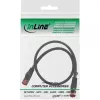 InLine Patch Cable S/FTP PiMF Cat.6 250MHz copper halogen free black 0.5m