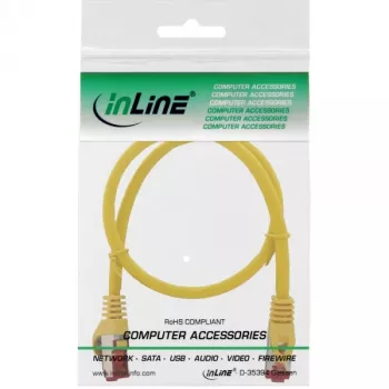 InLine Patch Cable S/FTP PiMF Cat.6 250MHz copper halogen free yellow 0.25m