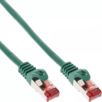 InLine Patch Cable S/FTP PiMF Cat.6 250MHz copper halogen free green 0.3m