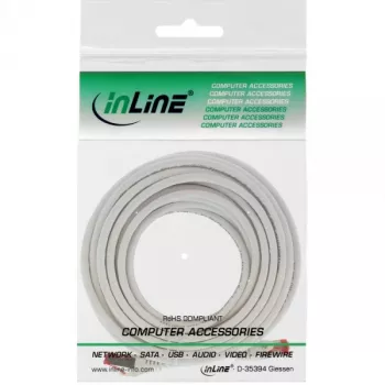 InLine Patch Cable S/FTP PiMF Cat.6 250MHz copper halogen free white 7.5m