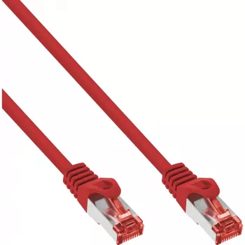 InLine Patch Cable S/FTP PiMF Cat.6 250MHz copper halogen free red 3m