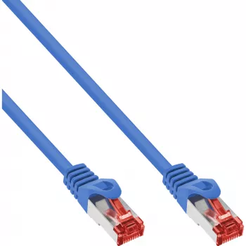InLine Patch Cable S/FTP PiMF Cat.6 250MHz copper halogen free blue 5m