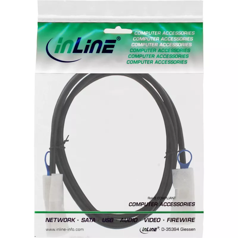 InLine SAS Cable, Mini-SAS 26pin SFF-8088 an Mini-SAS 26-pin SFF-8088, 2m