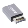 InLine USB 3.2 adapter, internal USB-E front panel male to USB-C female
