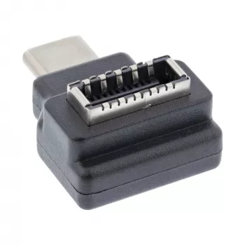 InLine USB 3.2 adapter, USB-C male to internal USB-E front panel socket