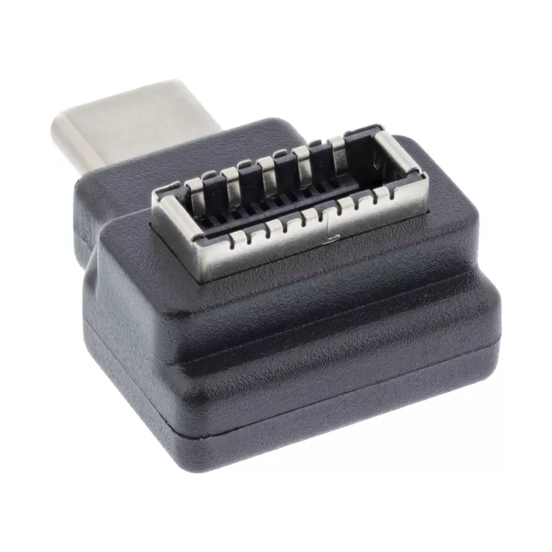 InLine USB 3.2 adapter, USB-C male to internal USB-E front panel socket