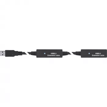InLine USB 3.2 Gen.1 active extension, USB-A male to USB-C female, 15m