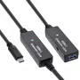InLine USB 3.2 Gen.1 active extension, USB-C male to USB-A female, 15m