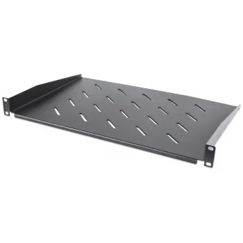 Intellinet 19 inch Cantilever Shelf, 1U, Shelf Depth 350mm, Vented, Max 25kg, Black, Three Year Warranty